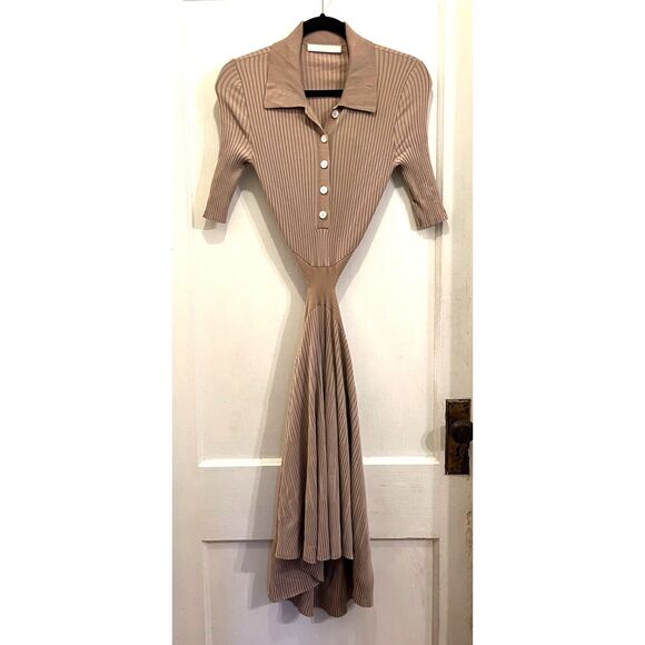 Jonathan Simkhai Tan Shirt Skirt Maxi Dress  Women's Size Small - Picture 2 of 10